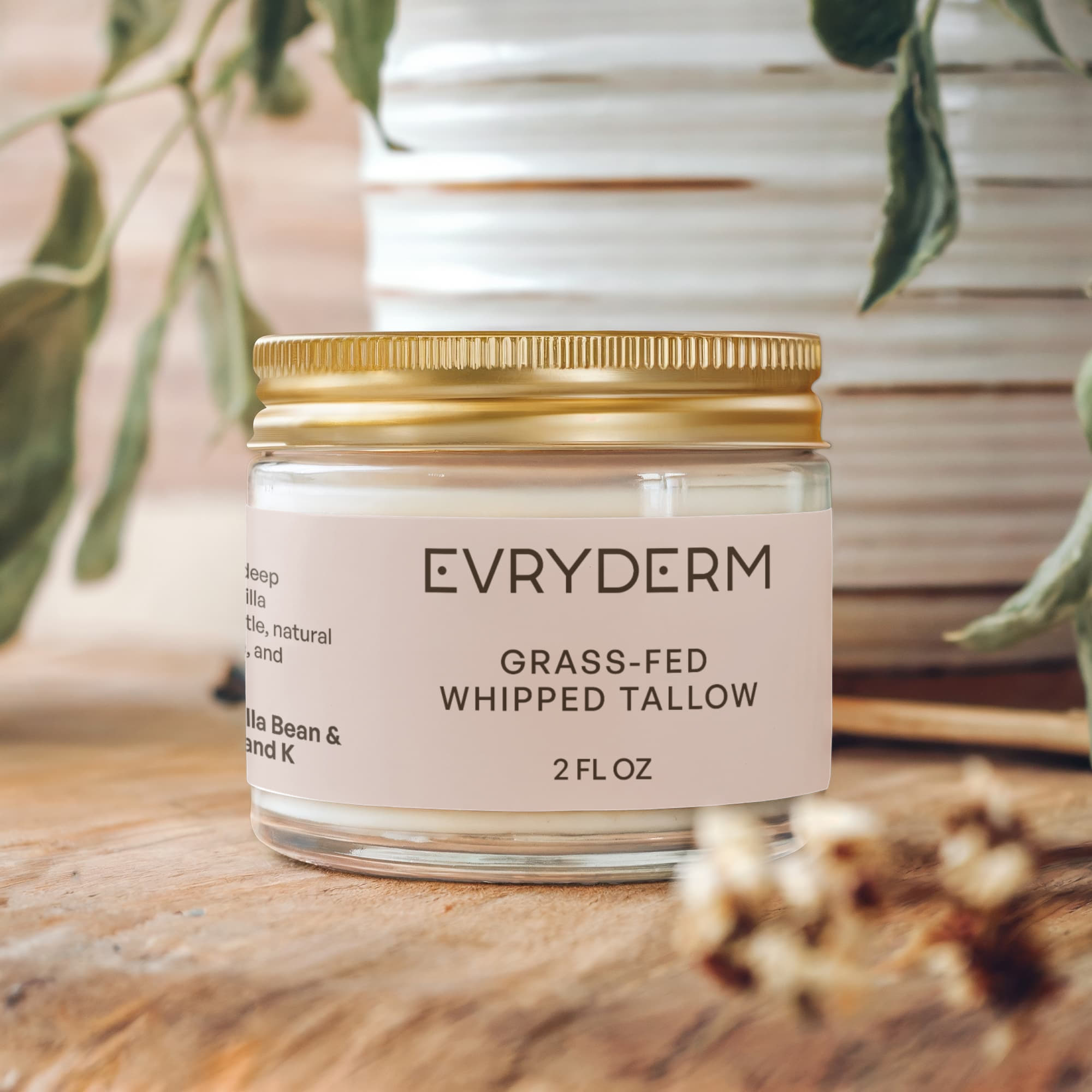 Whipped Grass-Fed Tallow Balm with Vanilla Bean