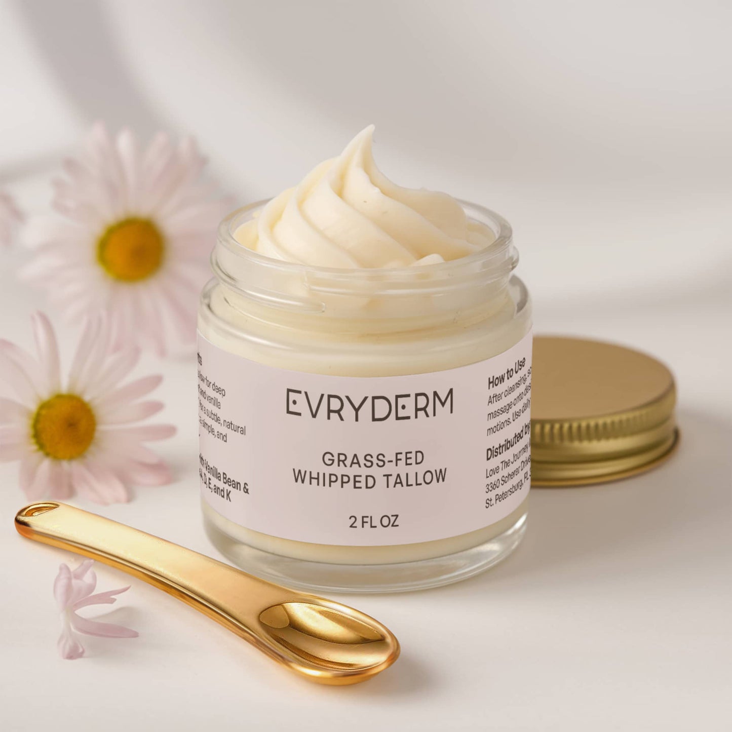 Whipped Grass-Fed Tallow Balm with Vanilla Bean